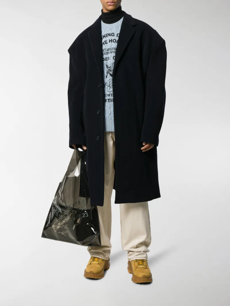 raf simons satin coat