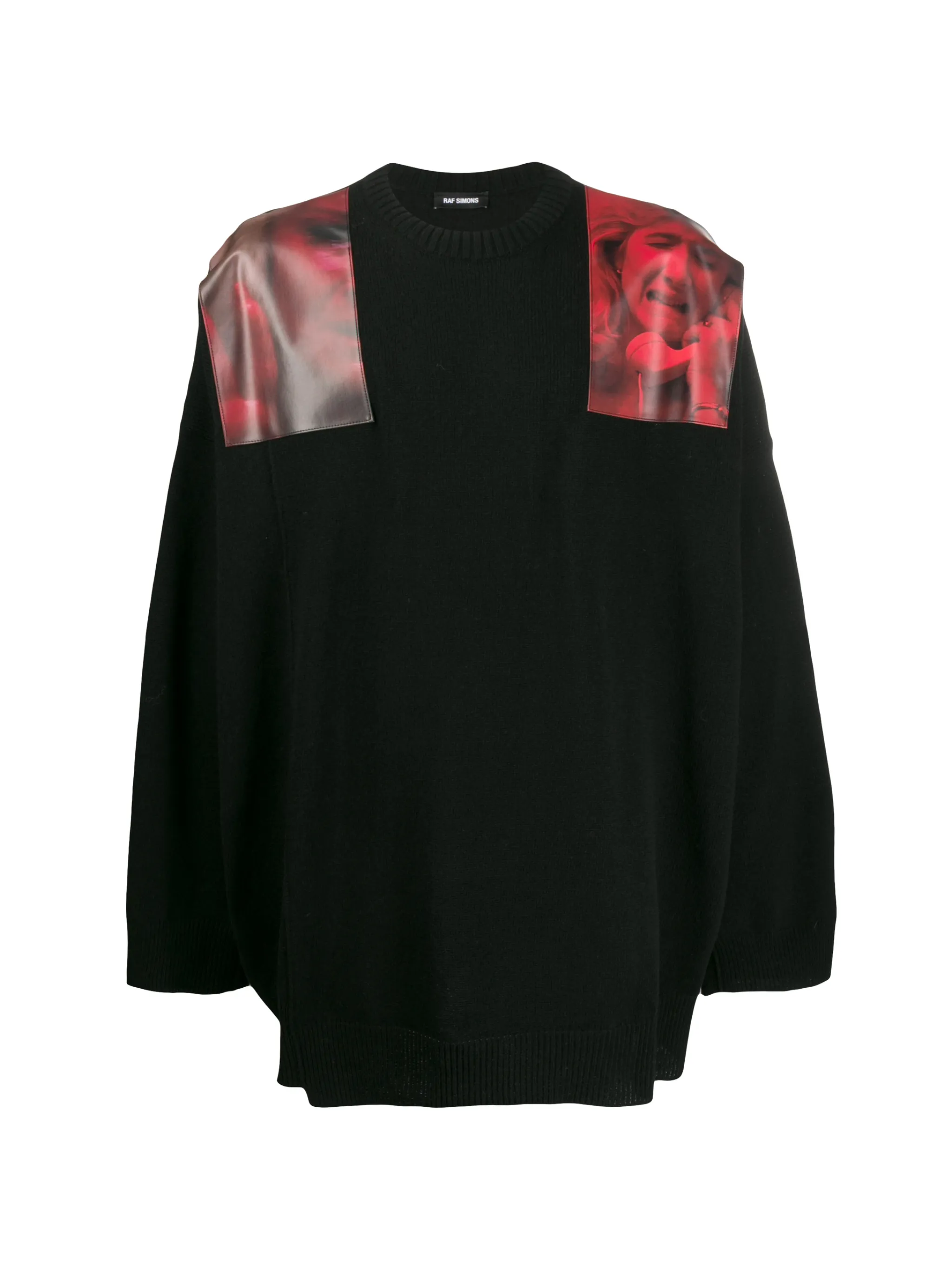 Raf simons oversized printed patch jumper sale