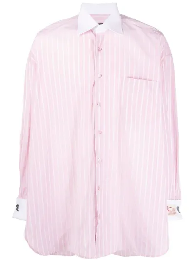 Raf Simons striped long-sleeve shirt 