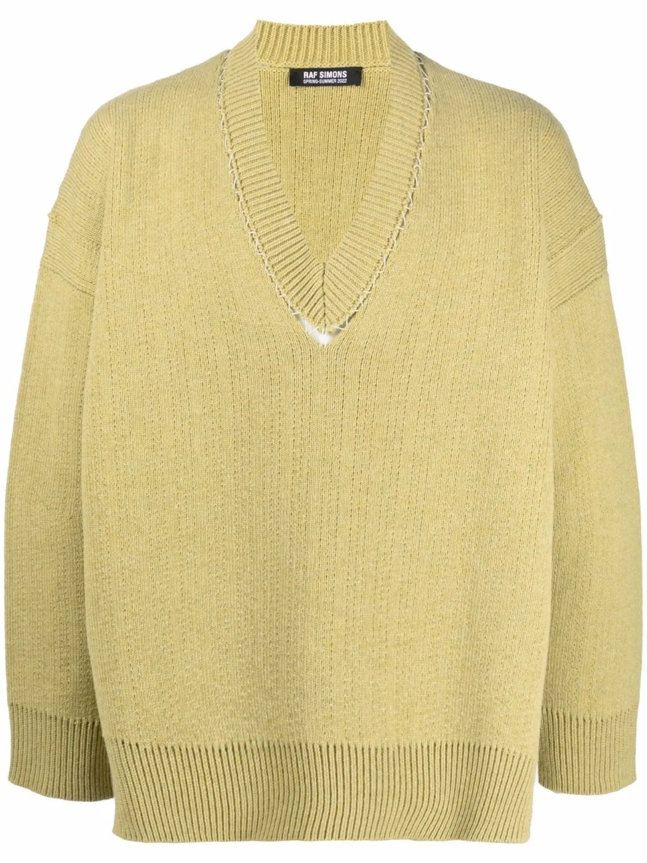 raf simons v neck sweater