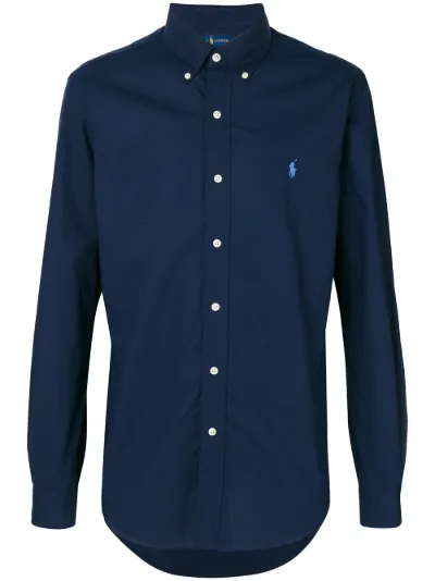royal blue polo button down