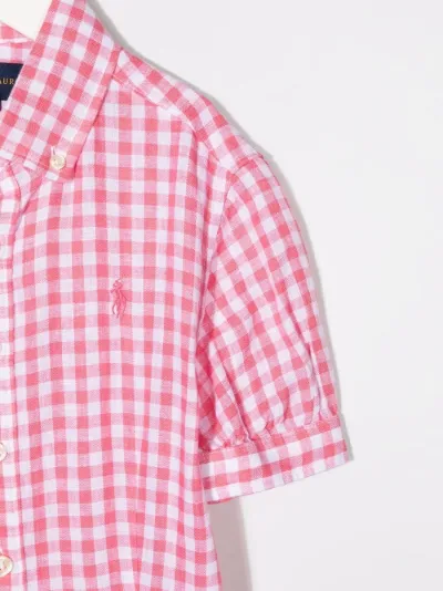 Ralph Lauren Kids Chemisier Polo Pony a quadretti rosa | MODES
