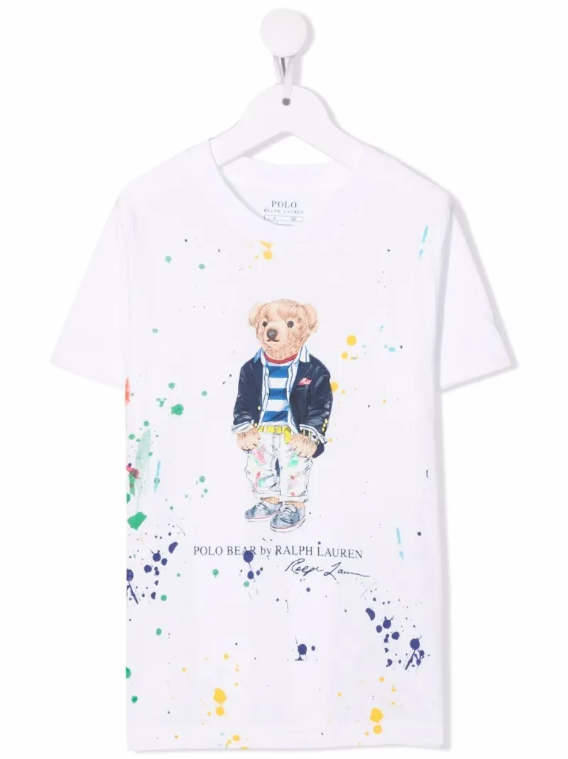 polo bear cotton jersey tee