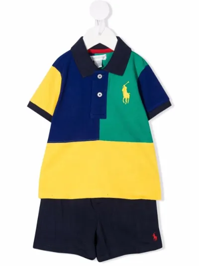 Ralph Lauren Kids Tuta sportiva con design color-block blu | MODES