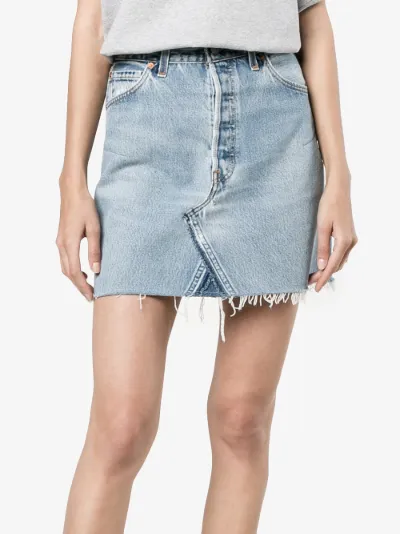 redone denim skirt