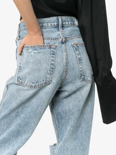 redone low slung jeans