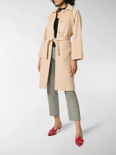 Red Monopetto Con Color Cintura Carne Cappotto Valentino qBqr7