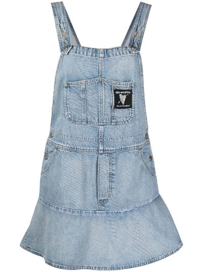 dungaree dress red