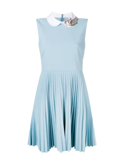 collar pleated dress