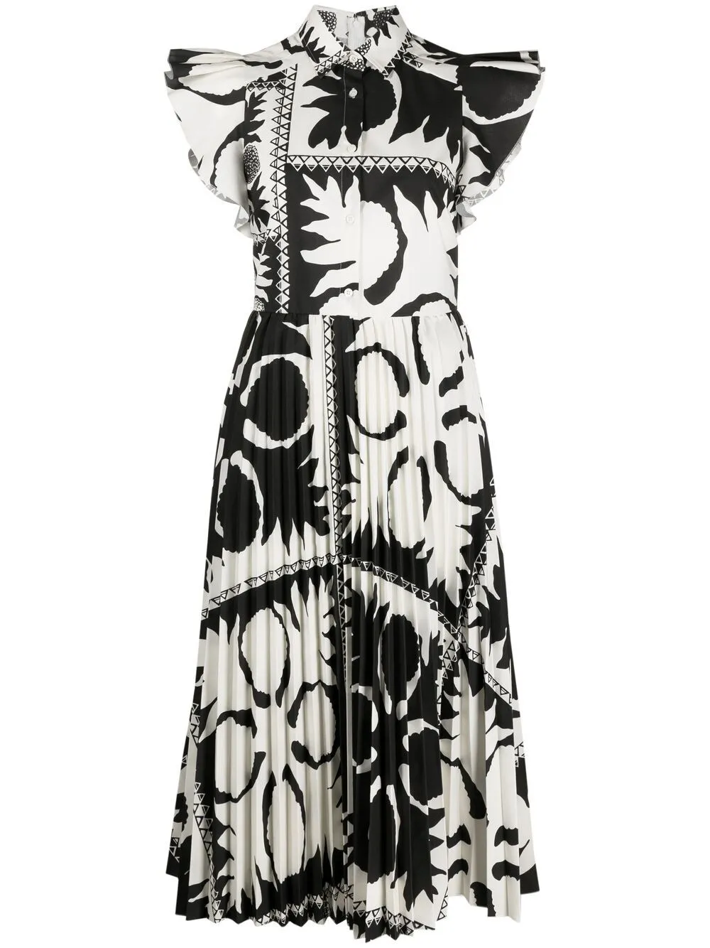 red valentino black and white dress