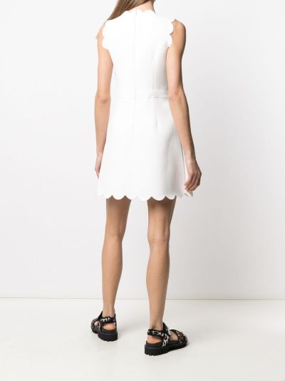 Red valentino sale scalloped dress