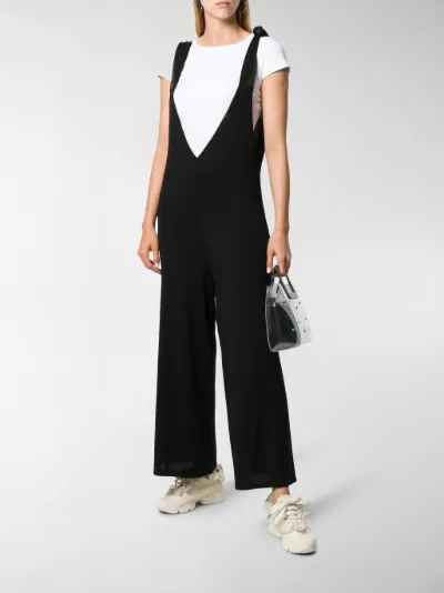 plunge neck jumpsuit