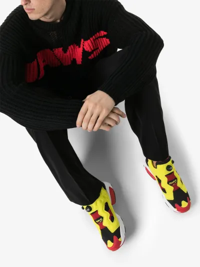 reebok insta pump fury yellow red black