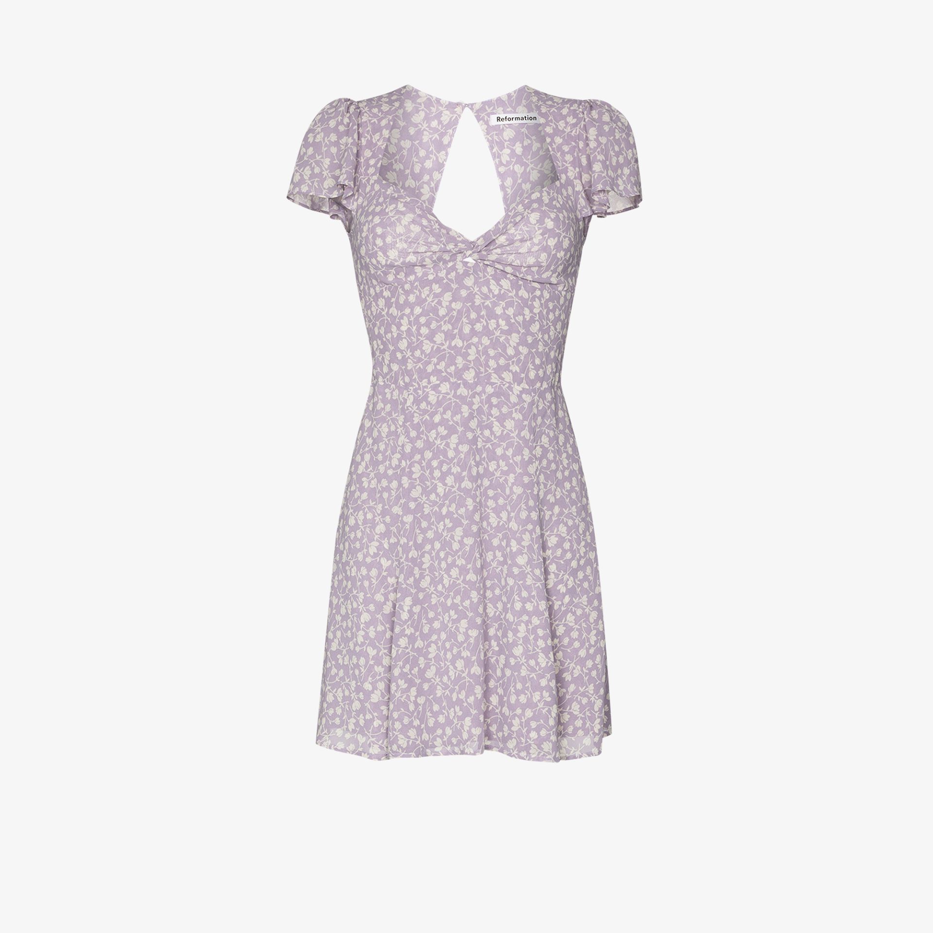 purple reformation dress