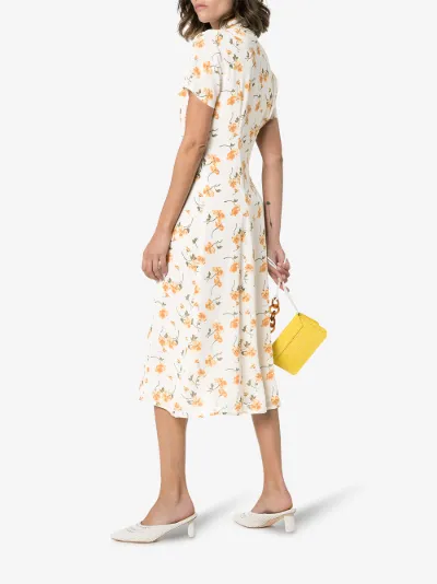 reformation yellow floral dress