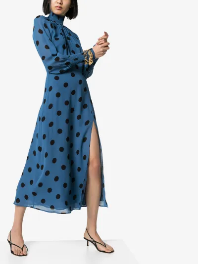 polka dot midi dress