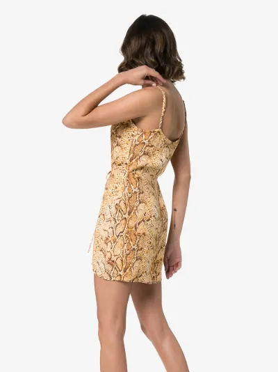 reformation snakeskin dress