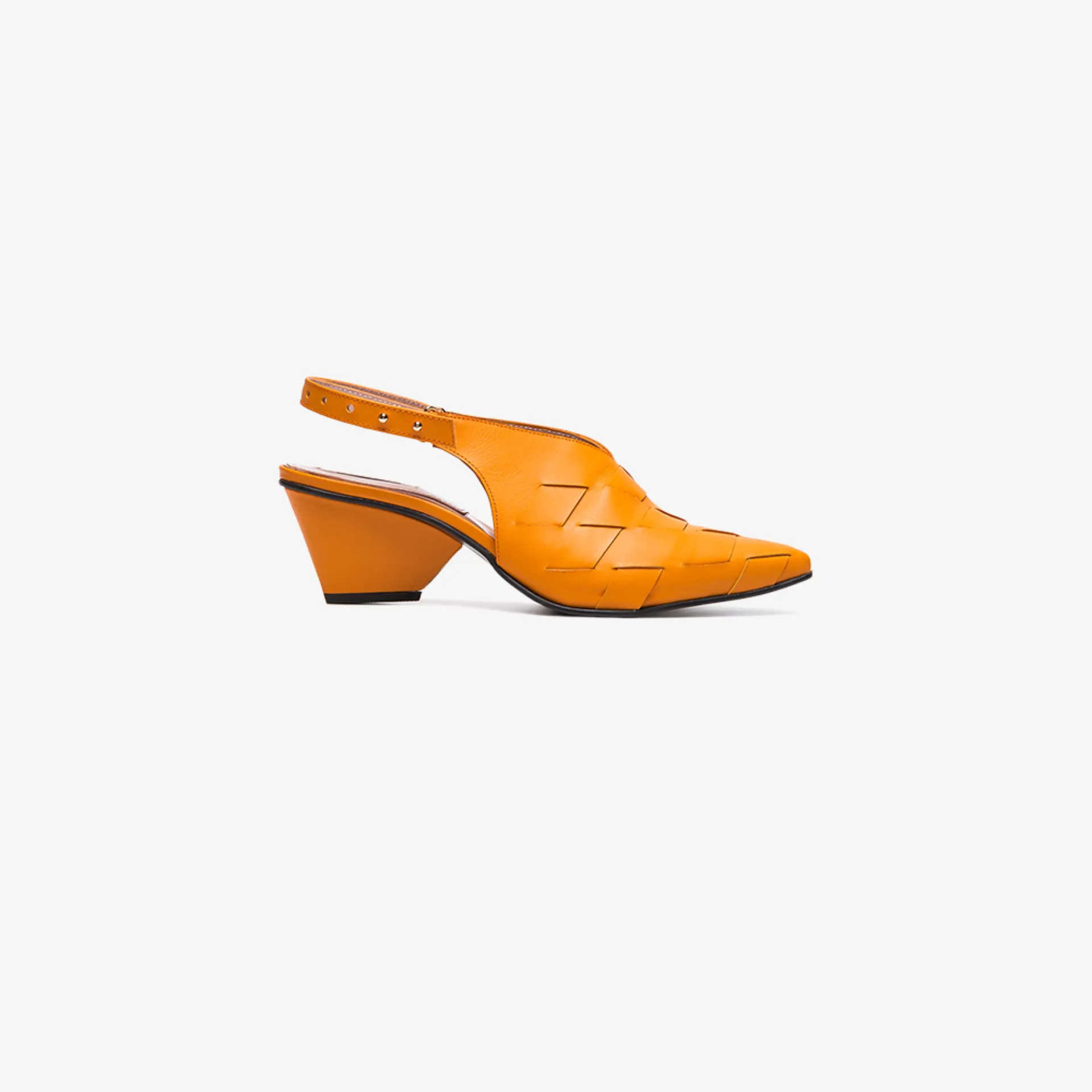 orange slingbacks