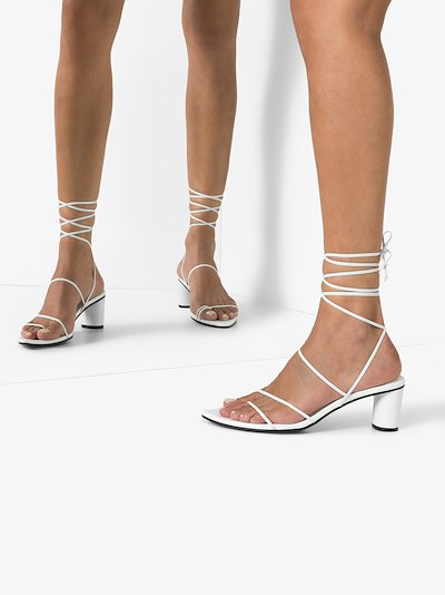 wrap leather sandals
