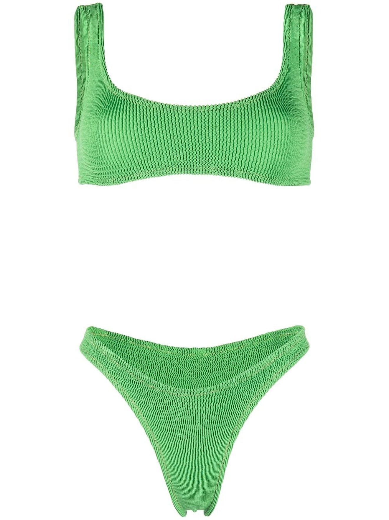 Reina Olga Ginny Scrunch bikini set green | MODES