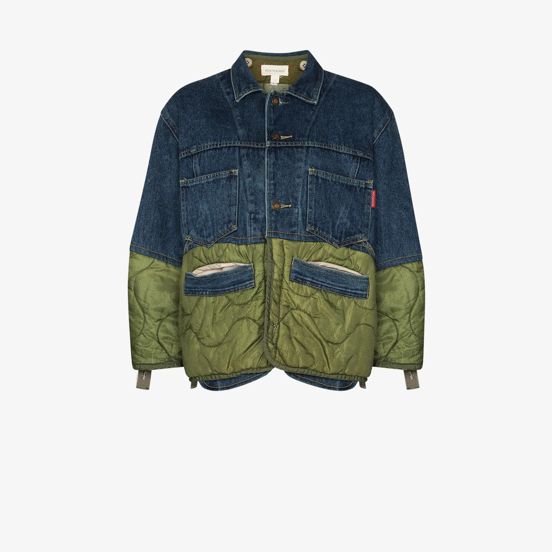 puffer denim jacket