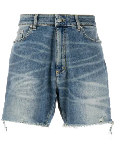 faded denim shorts