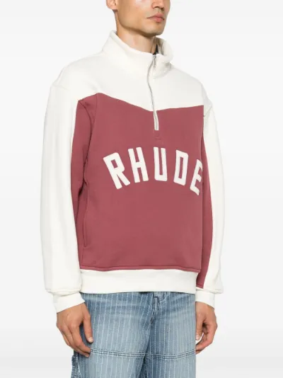 Contrast half zip hoodie best sale