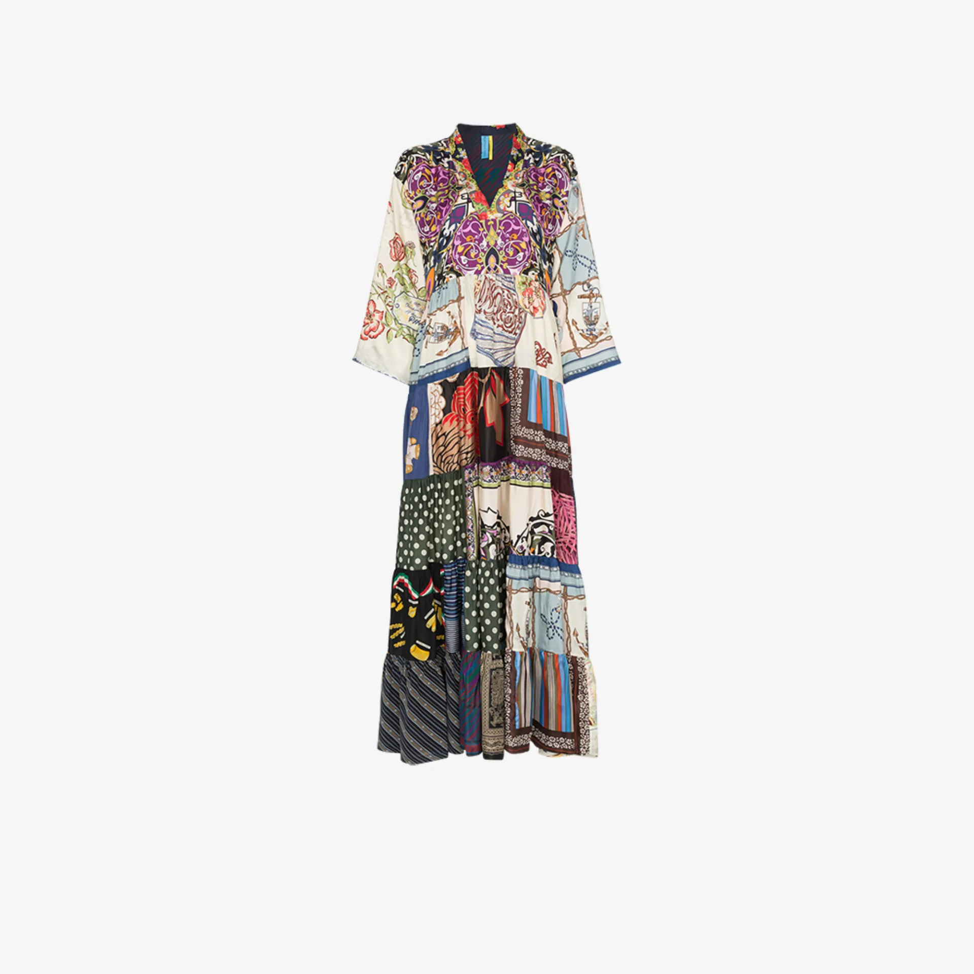 v neck kaftan dress