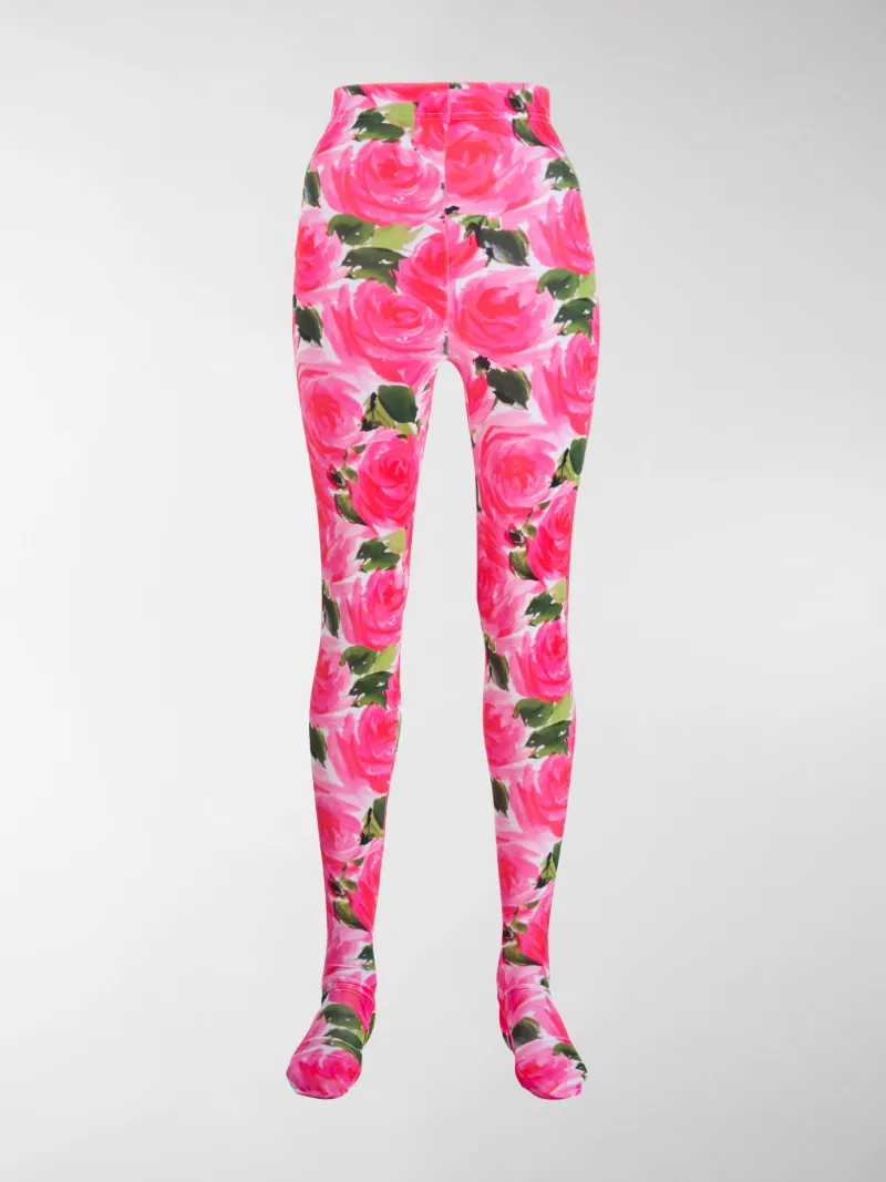 rose print leggings