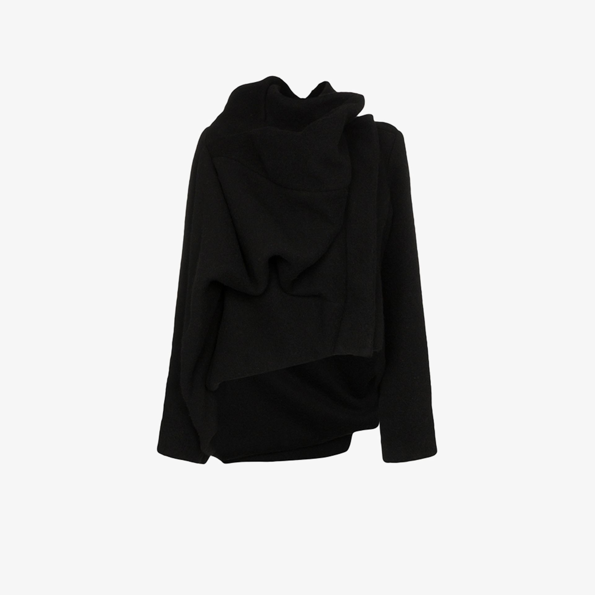 asymmetric hoodie by rick owens