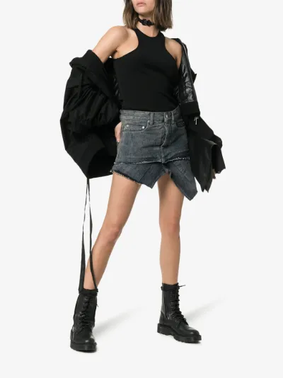 rick owens denim skirt