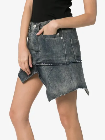 rick owens denim skirt