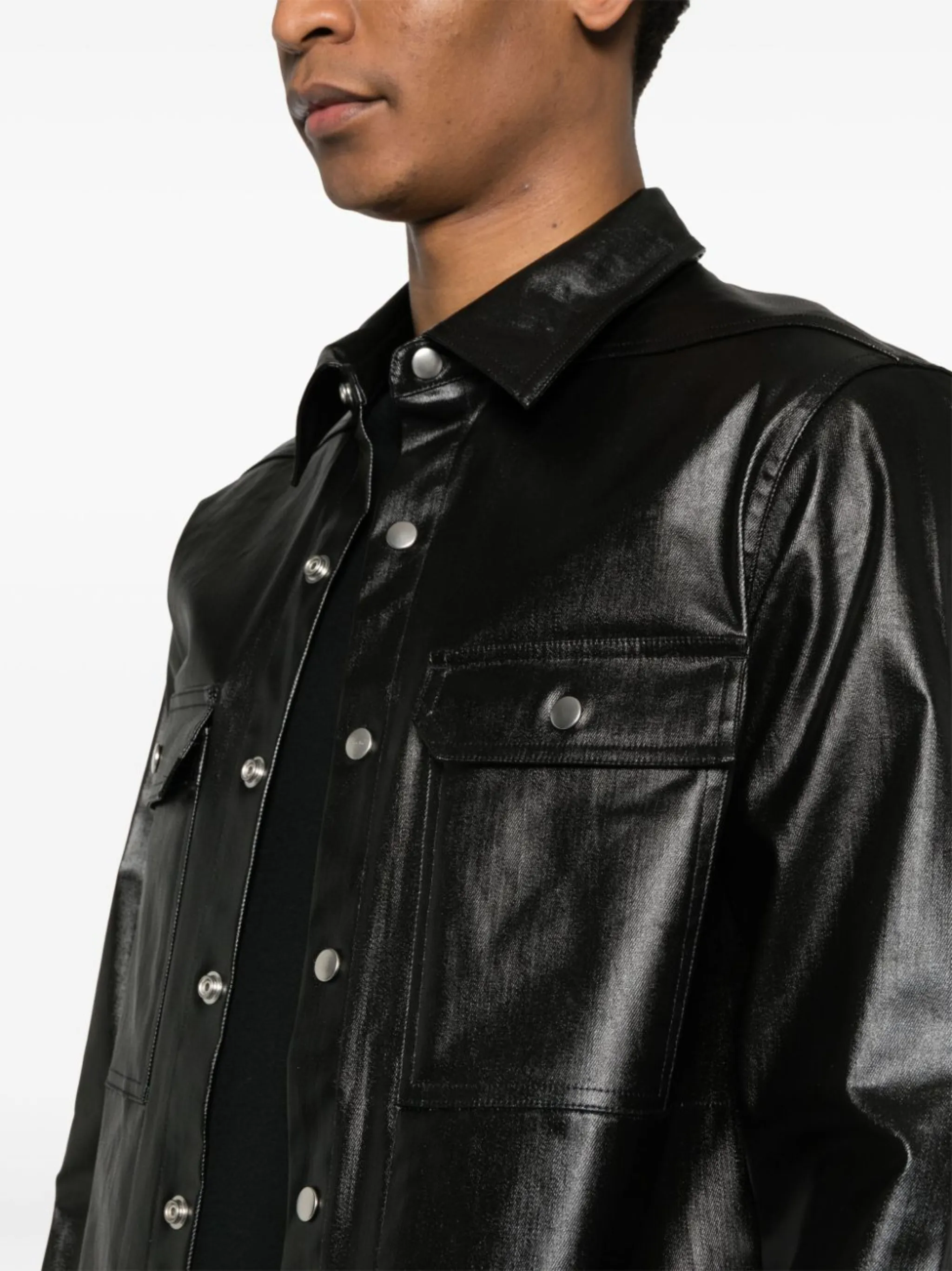 ジャケット・アウター Rick Owens 17AW Melton Stand Collar Coat Rick Owens 17AW Melton Stand Collar Coat（Rick Owens coated