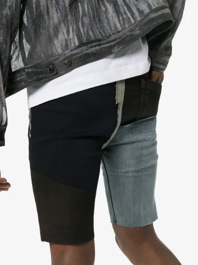 rick owens denim shorts