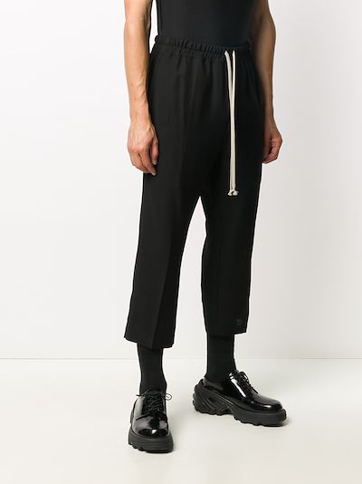 drawstring cropped trousers