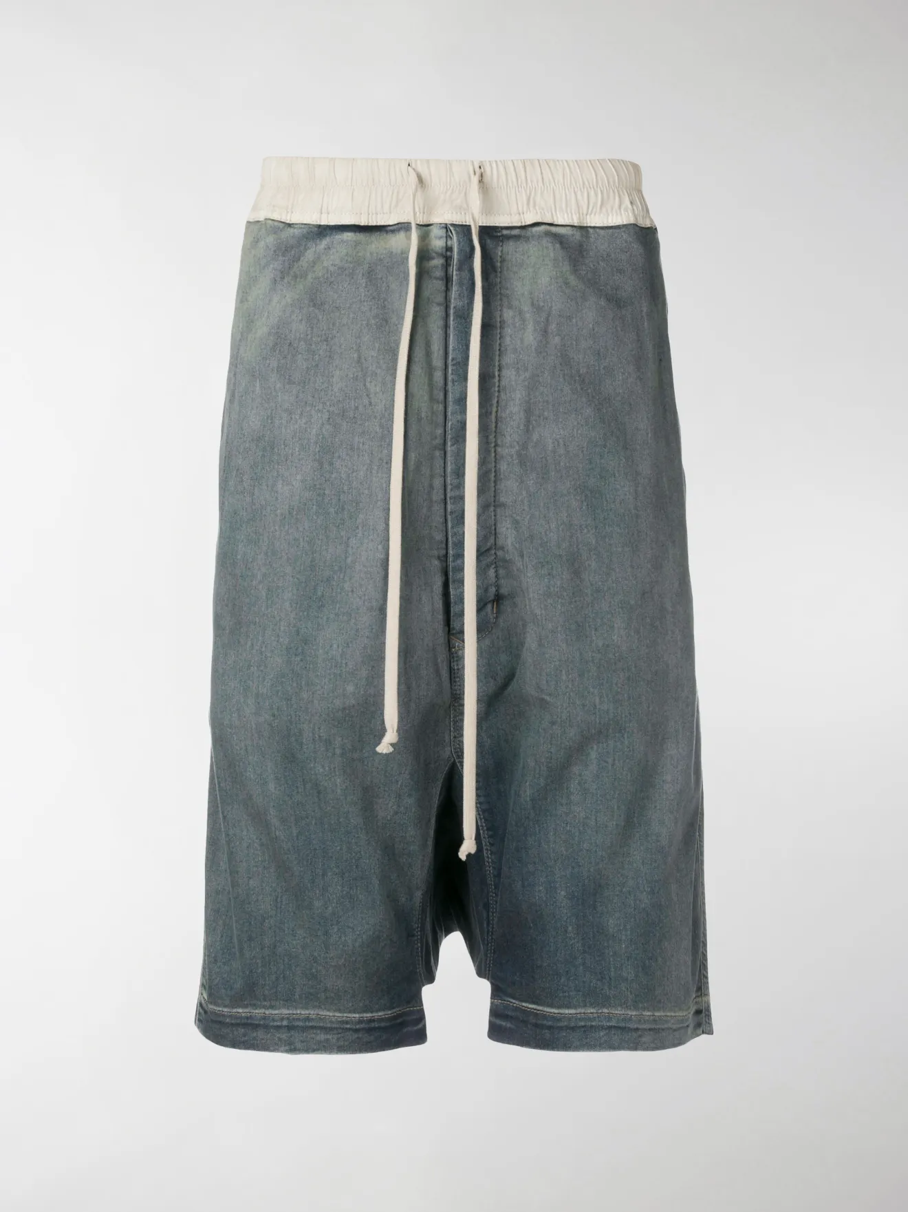 rick owens denim shorts