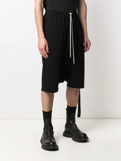 drawstring track shorts