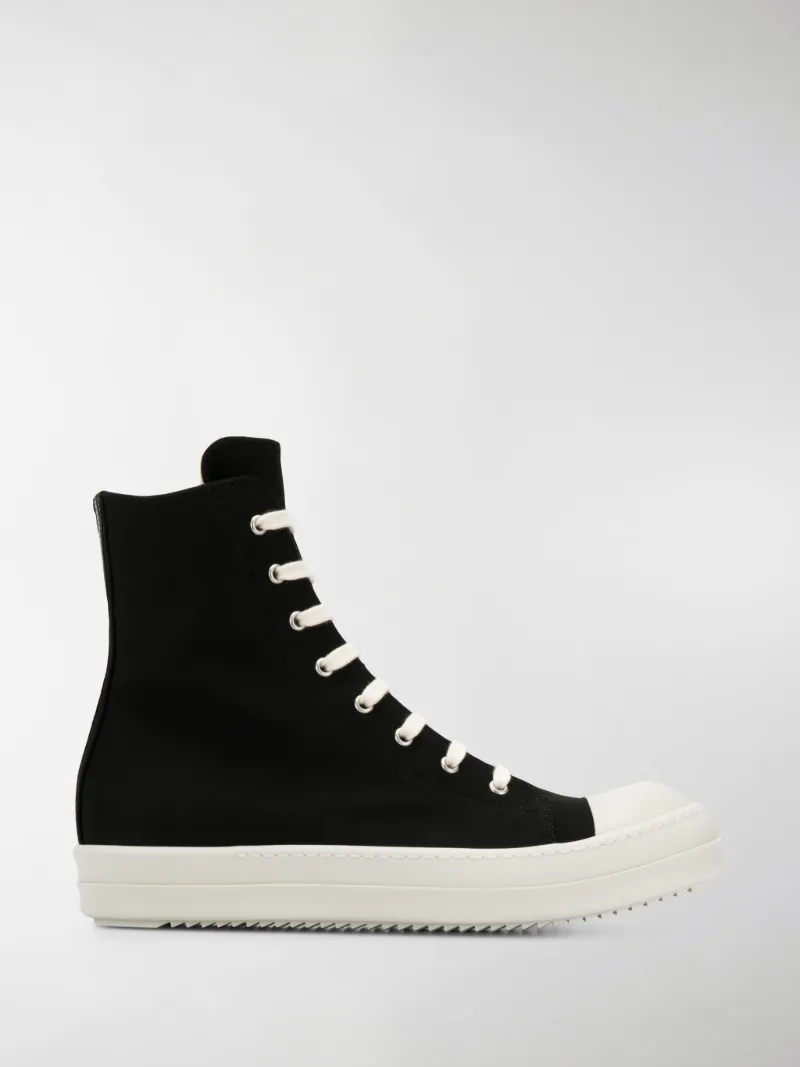 rick owens high top canvas
