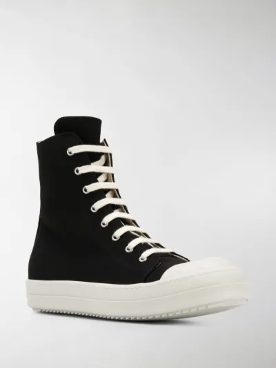 rick owens high top canvas