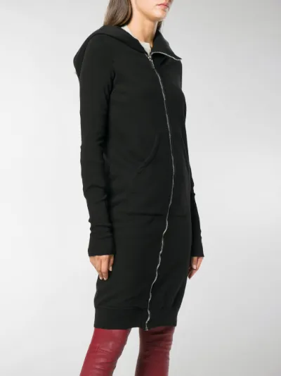 long zip front hoodie