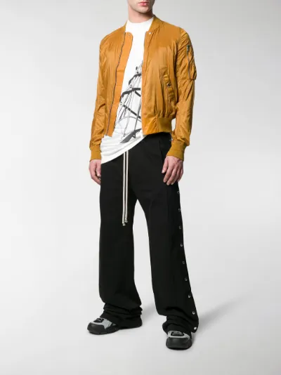 Rick Owens DRKSHDW Pantaloni sportivi con bottoni laterali nero | MODES