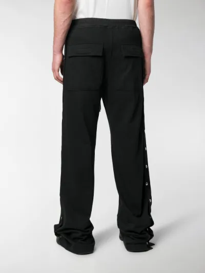 Rick Owens DRKSHDW Pantaloni sportivi con bottoni laterali nero | MODES