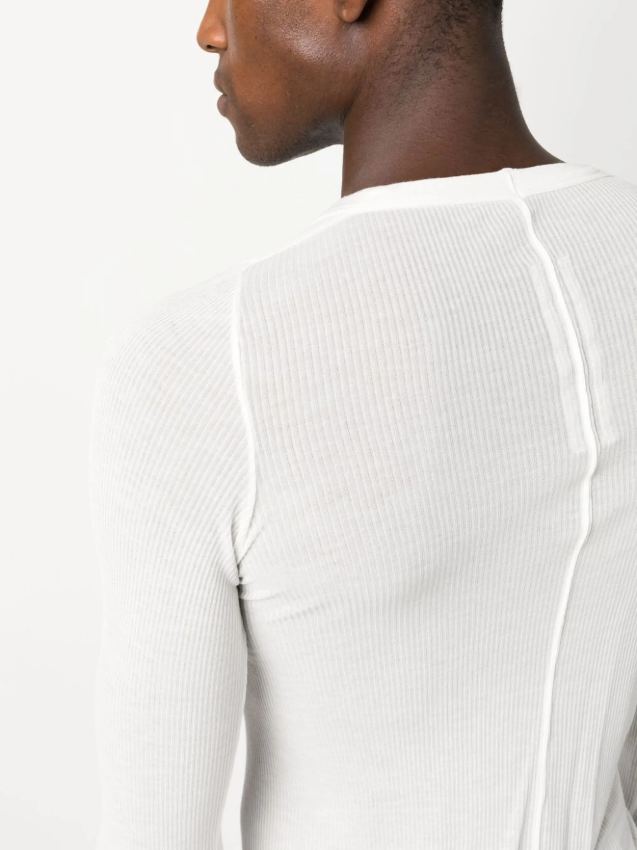 Rick Owens fine-ribbed long-sleeve T-shirt | Eraldo.com FR Rick Owens fine-ribbed long-sleeve T-shirt | Eraldo.com FR