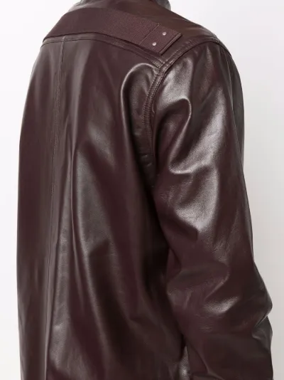 Rick Owens Giacca con bottoni in pelle marrone | MODES