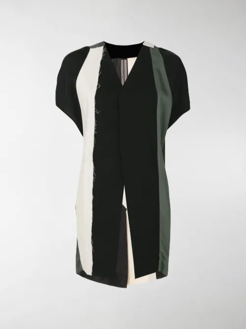 Rick Owens - Gilet lungo a righe