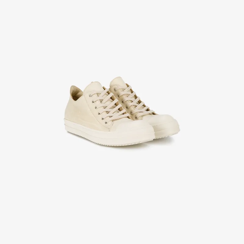 Rick Owens Ivory low leather sneakers | Trainers | Browns