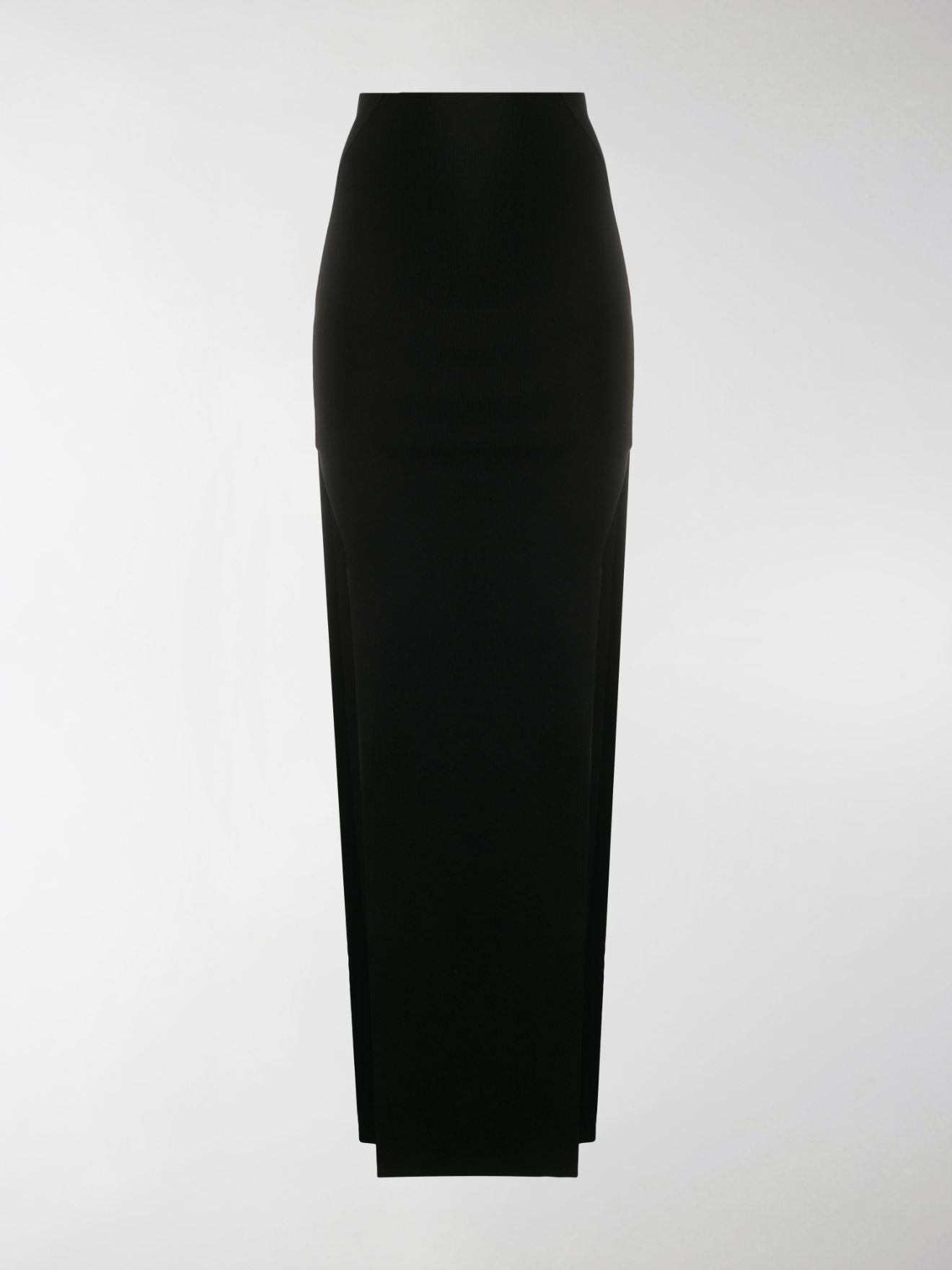 black knitted maxi skirt