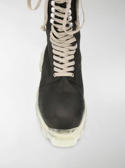 rick owens lace up boots