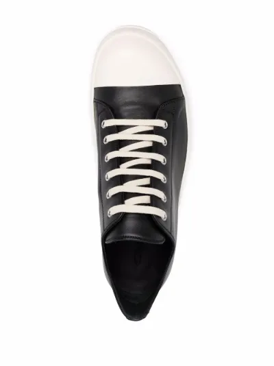 leather low top sneakers