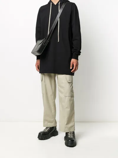 rick owens long hoodie